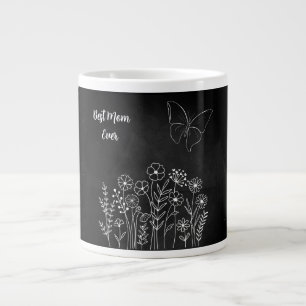 Best Mom Ever, Flowers outline Specialty Mug