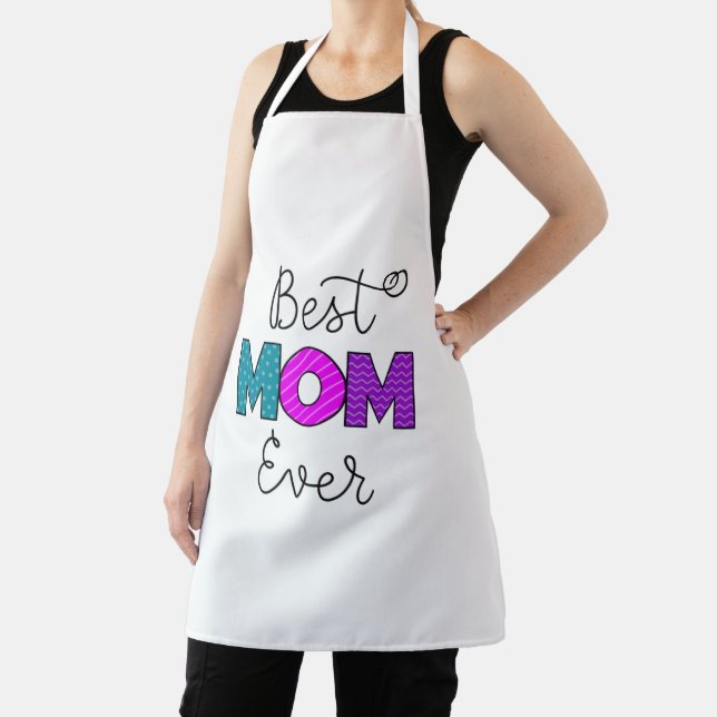 Best Mom Ever Fun Typography Apron (Insitu)