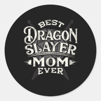 Best Mom Ever Funny Mother's Day Rpg Gamer Women  Classic Round Sticker