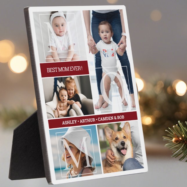 Best Mom Ever Gift Photo Collage Plaque (Creator Uploaded)