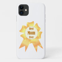 Best mom ever Golden winner award ribbon