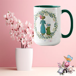 Best Mom Ever Green Wreath Vintage Mothers Day Fun Mug