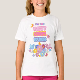 Best Mom Ever Groovy Pastel Floral Mother's Day T-Shirt