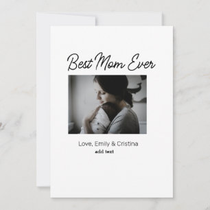 best mom ever happy mothers day add photo name holiday card