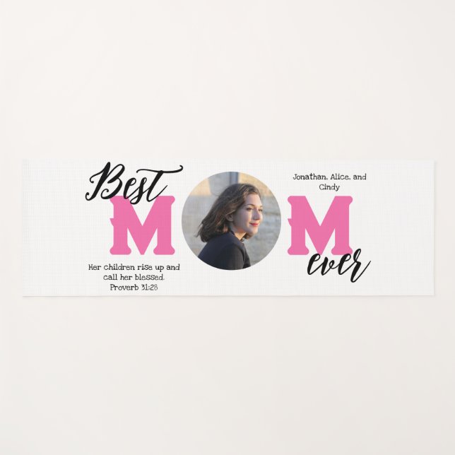 Best Mom Ever Happy Mothers Day Yoga Mat (Front (Horizontal))