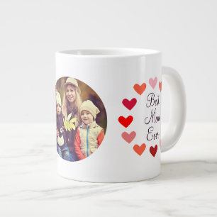 Best Mom Ever Heart Photo Mother's Day Large Coffee Mug