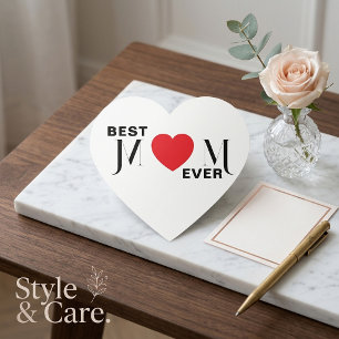 Best MOM Ever Heart Sticker – Lovely Mom Gift