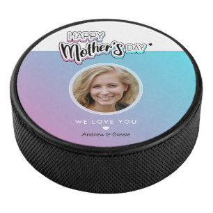 Best mom ever hockey puck