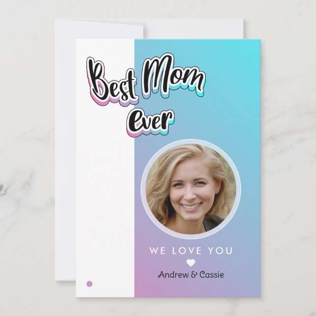 Best mom ever holiday card (Front)