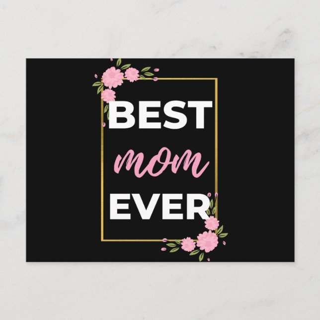 Best Mom Ever Holiday Postcard (Front)