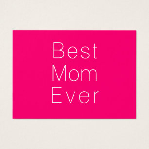 Best Mom Ever hot pink fuchsia minimalist card