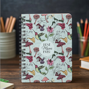 Best Mom Ever Hummingbird Colibri Exotic Flowers Notebook