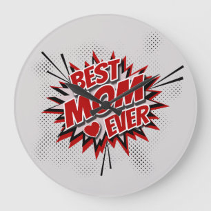 Best Mom Ever Large Clock