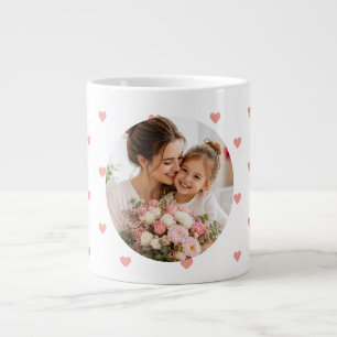 Best Mom Ever Little Heart Photo Mother's Day Large Coffee Mug