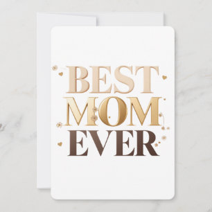 Best Mom Ever Minimal Design Classy Mother’s Day Invitation