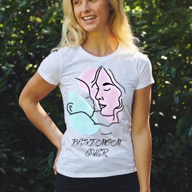 Best Mom Ever Minimalist Line Art Mother's day Tee (Creator Uploaded)
