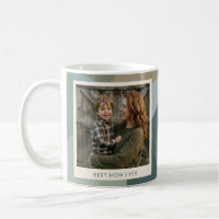 Best Mom Ever Modern Abstract Sage Teal Photo