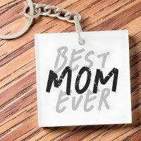 Best Mom Ever Modern Black and Grey Grunge