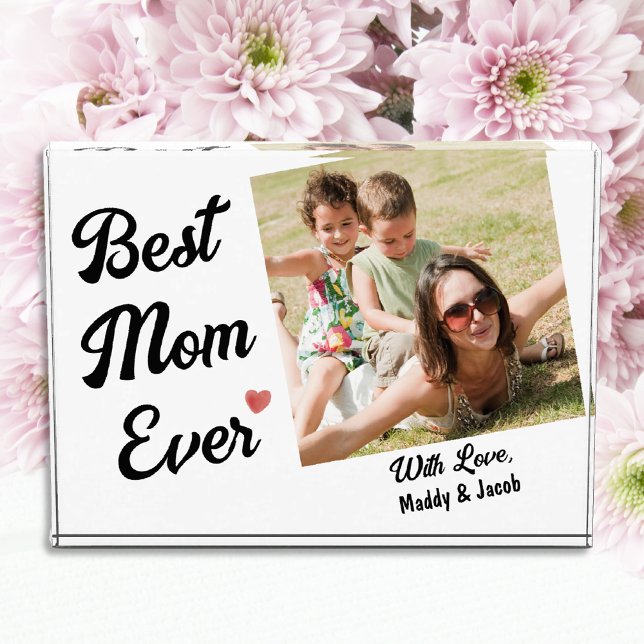 Best Mom Ever Modern Photo Block (Creator Uploaded)