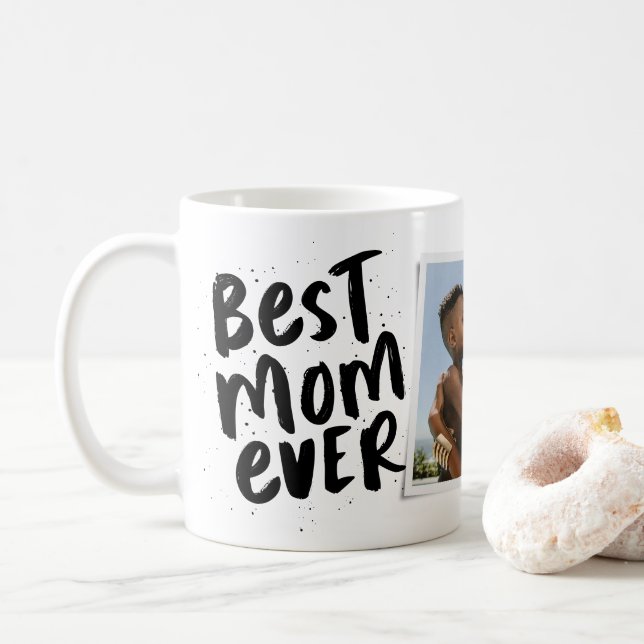 Best mom ever modern photo Mother's Day Mug (With Donut)