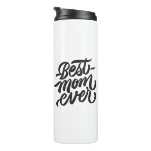 Best Mom Ever Modern Script Personalized Photo Thermal Tumbler