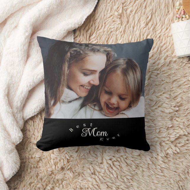 Best Mom Ever Modern Simple Throw Pillow (Blanket)