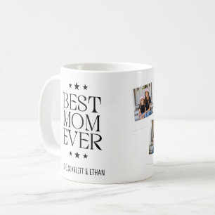 Best Mom Ever Modern Snapshot Style 4 Photos  Coffee Mug