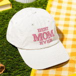 Best Mom Ever Modern Typography Custom Embroidered Hat<br><div class="desc">Best Mom Ever Modern Typography Custom Embroidered Baseball Cap features the simple modern embroidered text "Best Mom Ever". Perfect as a gift for mom for Mother's Day,  Christmas,  birthday and more. Created by Evco Studio www.zazzle.com/store/evcostudio</div>