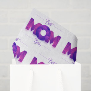 Best Mom Ever Modern Typography Mother's Day Tissue Paper
