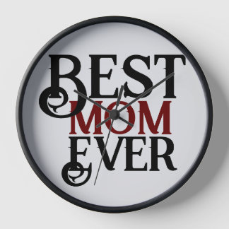 best mom ever, mommy mother mama simple gift clock