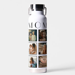 Best Mom Ever Mother’s Day Family 6 Photo Collage Water Bottle