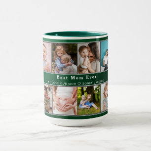 Best Mom Ever   Mother's Day 12 Photo Collage Mug