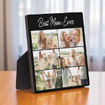 Best Mom Ever Mother's Day 6 Photo Collage  Plaque<br><div class="desc">Celebrate Mom with a custom 6 photo collage plaque featuring the sweet message Best Mom Ever. This personalized keepsake is the perfect Mothers Day gift to showcase favourite memories in a beautiful and meaningful way. Upload six special photos and create a one of a kind display that will remind her...</div>