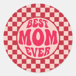 Best mom ever Mother's Day Aesthetic Classic Round Sticker