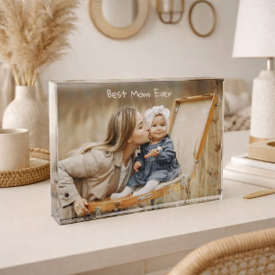 Best Mom Ever Mother's Day Custom Photo Block