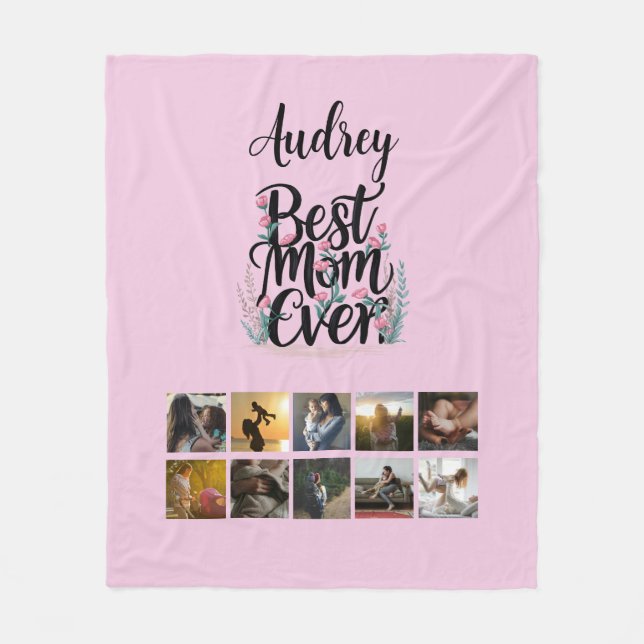 Best Mom Ever Mother's Day Gifts Keepsake Fleece Blanket (Front)