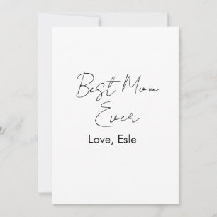 best mom ever mothers day name date simple minimal invitation