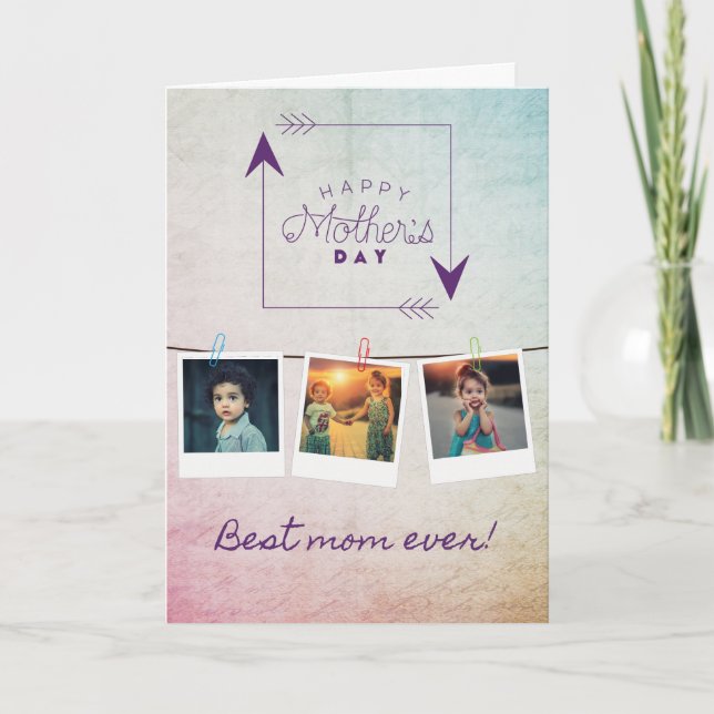Best Mom Ever Mother's Day Photo Card (Front)