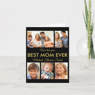 Best Mom Ever Mothers Day Photo Collage Card