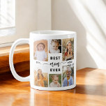 Best Mom Ever - Mother's Day Photo Collage Coffee Mug<br><div class="desc">Celebrate your mom with the "Best Mom Ever" Mother's Day Photo Collage Coffee Mug. This personalized mug features a beautifully arranged collage of cherished photos, capturing special moments and memories. The heartfelt message "Best Mom Ever" adds a loving touch. Crafted from high-quality ceramic, it's both microwave and dishwasher safe, ensuring...</div>