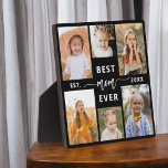 Best Mom Ever - Mother's Day Photo Collage Plaque<br><div class="desc">Celebrate your mom with the "Best Mom Ever" Mother's Day Photo Collage Plaque. This personalized plaque features a beautifully arranged collage of cherished photos, capturing special moments and memories. The heartfelt message "Best Mom Ever" adds a loving touch. Crafted from high-quality materials with a sleek finish, it's perfect for displaying...</div>
