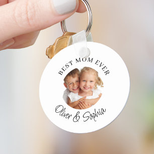 Best Mom Ever Mother's Day Photo  Keychain