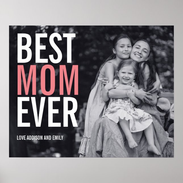 Best Mom Ever Mother's Day Poster Sign (Front)