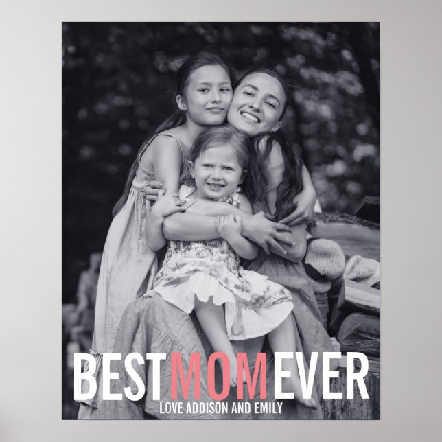 Best Mom Ever Mother's Day Poster Sign (Front)