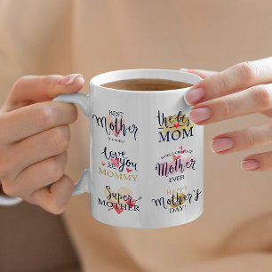 Best Mom Ever Mother's Day Typography Quotes Coffee Mug
