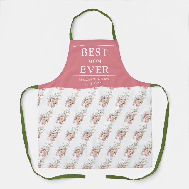 Best Mom Ever Mothers Gift Apron (Front)