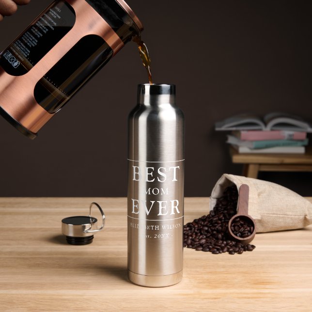 Best Mom Ever Mothers Gift Water Bottle (Coffee)