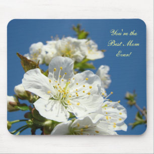 Best Mom Ever! mousepad gifts Cherry Blossom