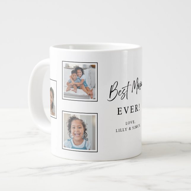 Best Mom Ever Multi‑Photo Keepsake Mug (Front Left)