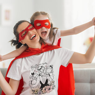 Best Mom ever mum, children and flowers ladies T-Shirt